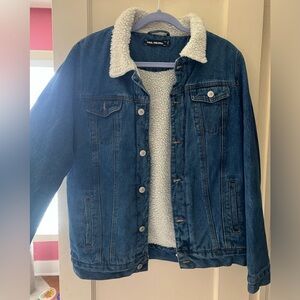 Unisex Fleece Lined Denim Jacket